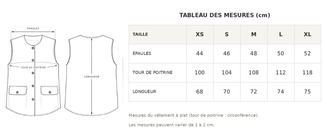 Guide des tailles