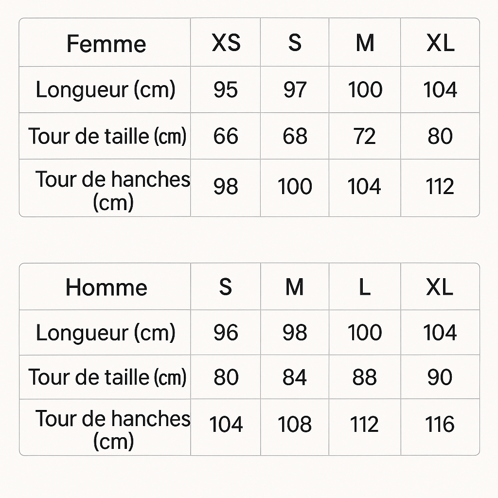 Guide des tailles